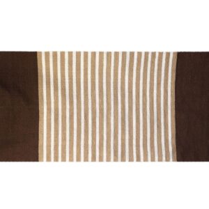 Alfombra India de Algodón - 70x170cm - Marrón Oscuro / Beige