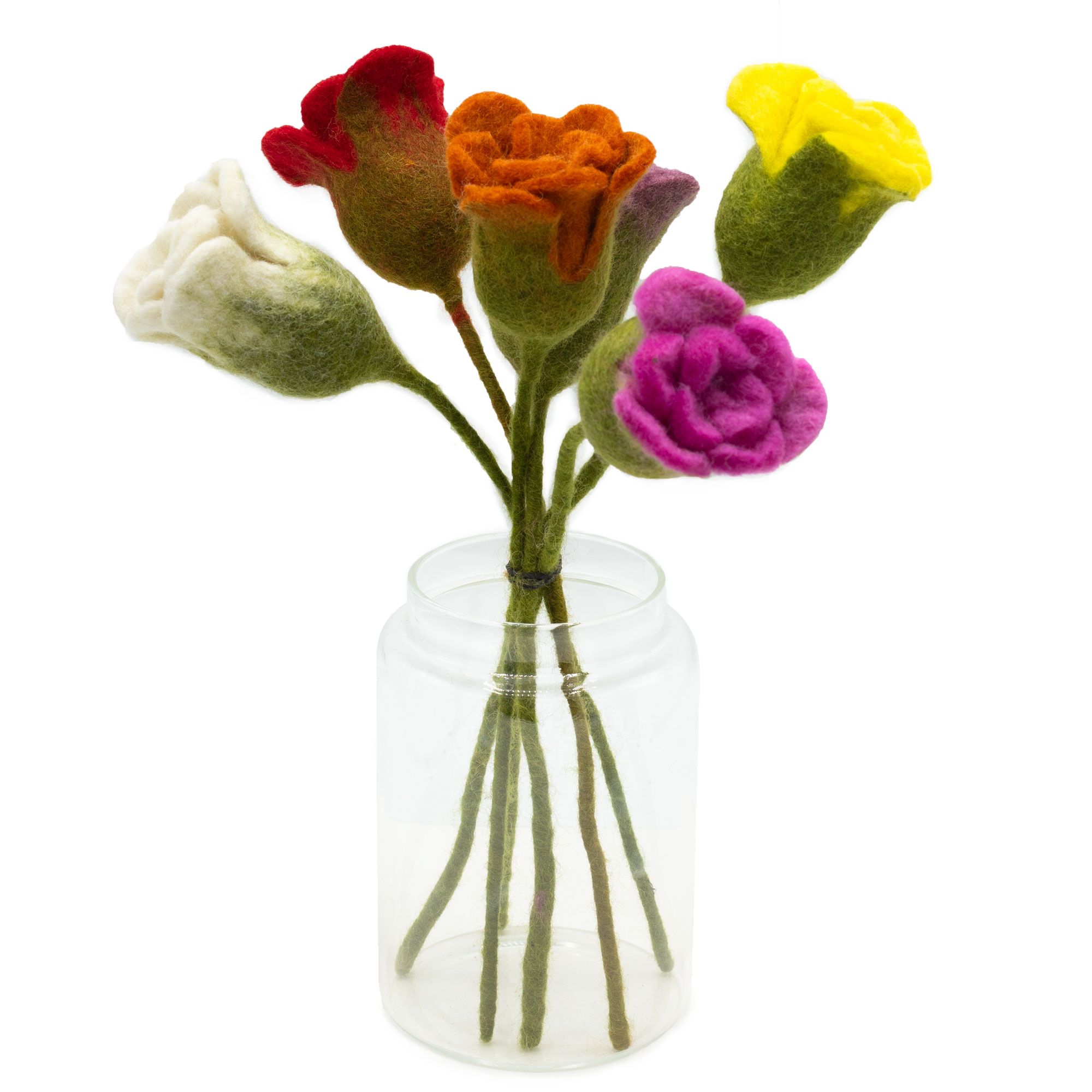 Flores de fieltro - Rosas (colores surtidos) - Imagen 2