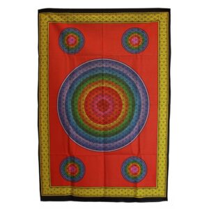 Arte de pared de algodón (70x110 cm) - Cinco Flores de la Vida