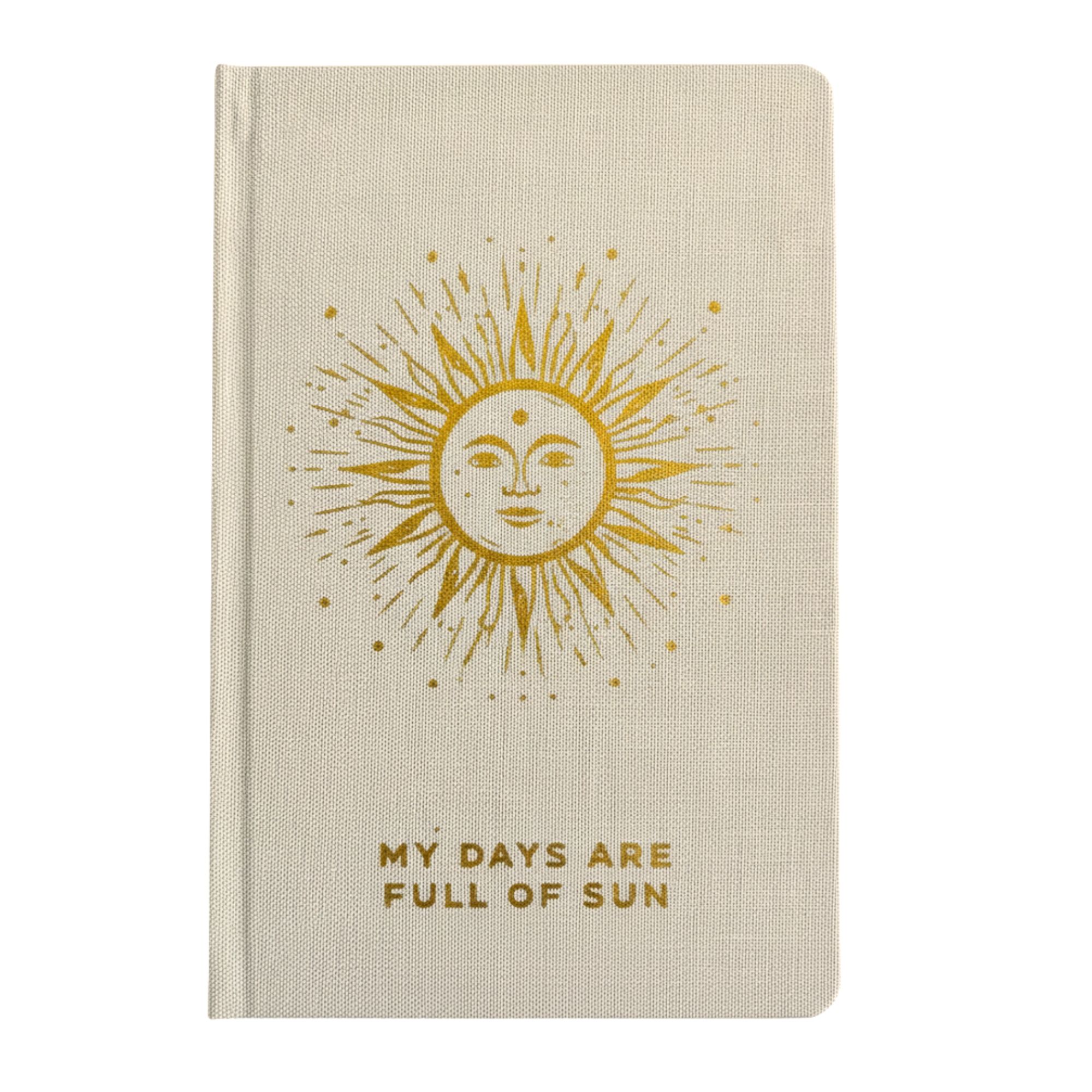 Diario de gratitud marfil con ribete dorado - 120 páginas - Mis días están llenos de sol - Imagen 4