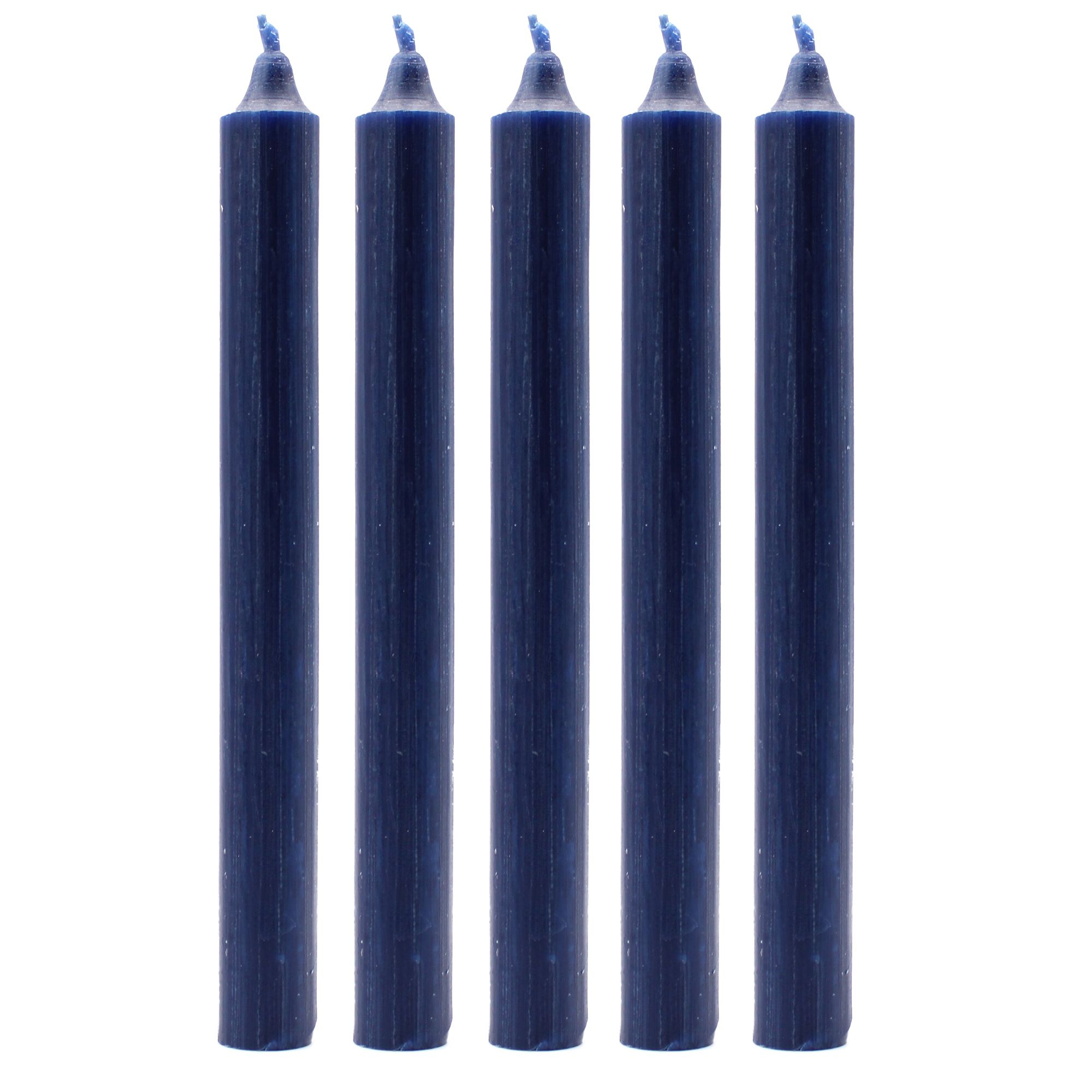 Velas a granel color sólido – azul marino rústico - Paquete de 10 - Imagen 4