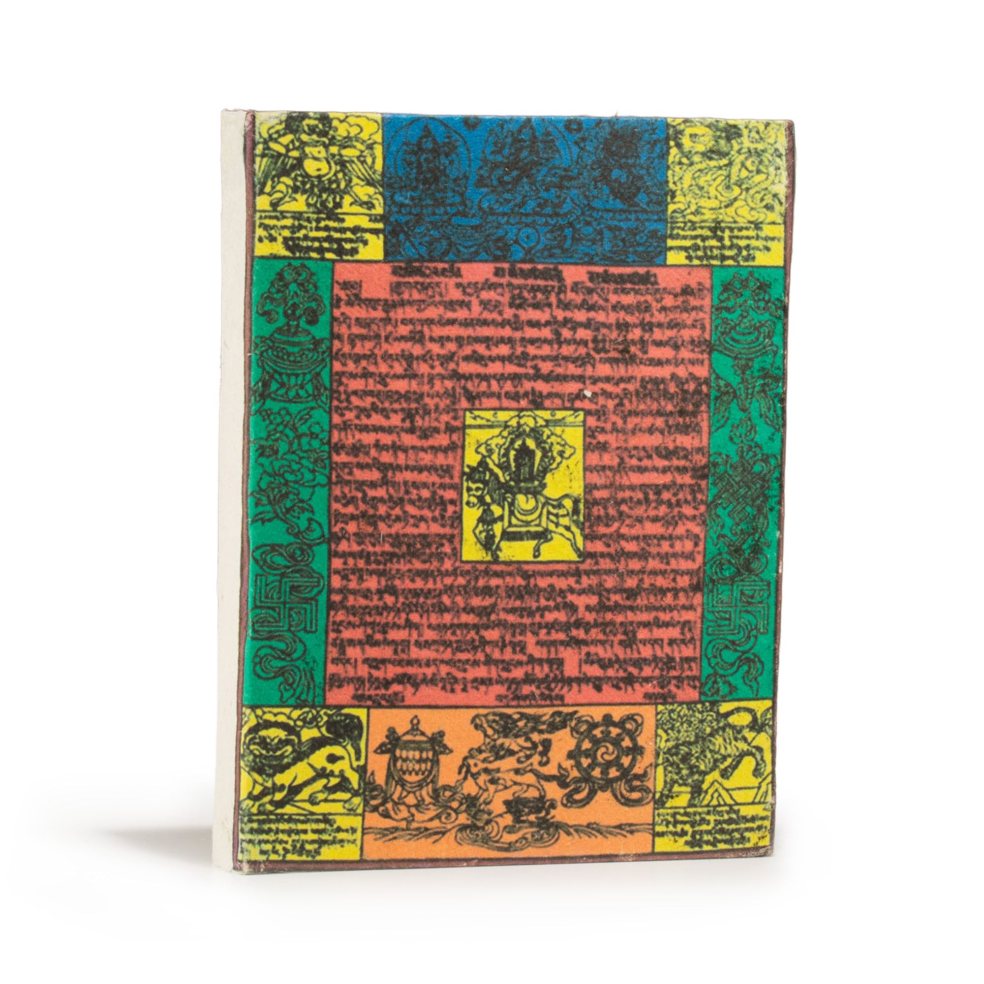 Cuaderno de banderas de oración de lokta tradicional – Mediano (15x12 cm) – 45 hojas – Natural - Imagen 4