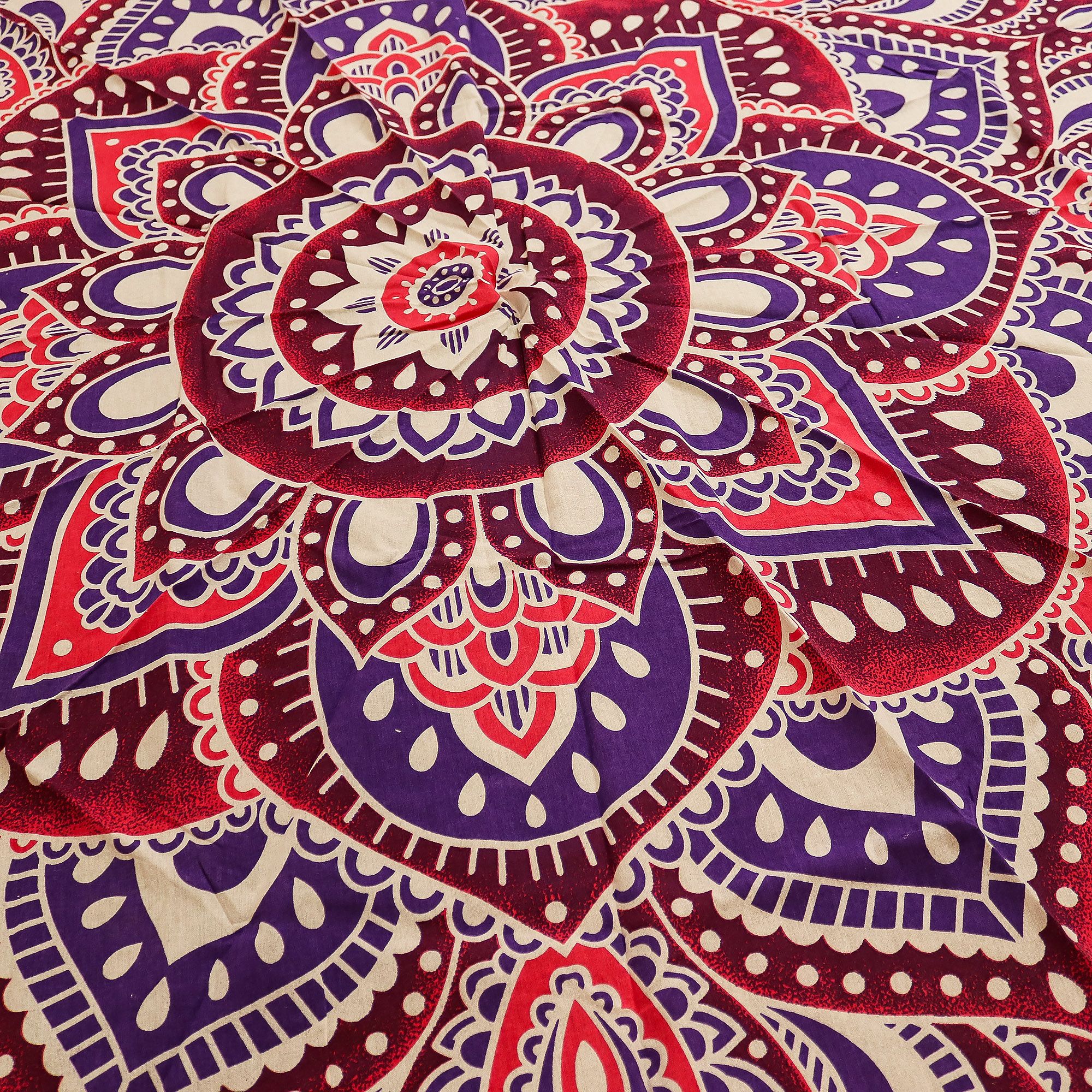 Gran arte Mandala Roundy (180 cm) - Rosa y Morado - Imagen 4