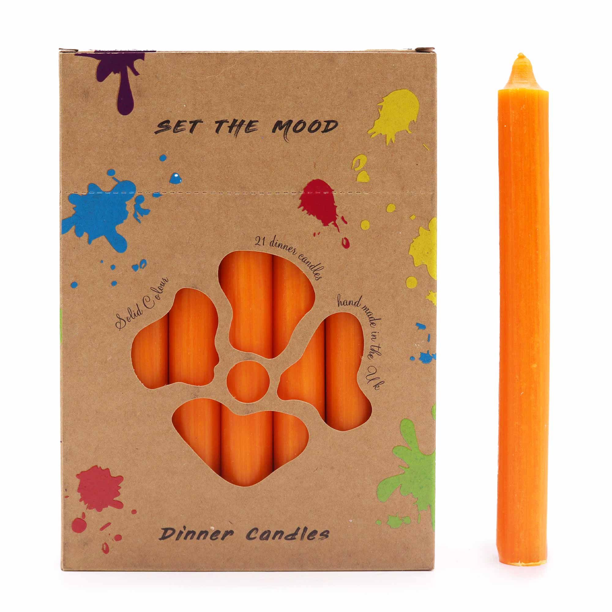 Juego de Velas de Mesa de Color Sólido - Pack de 21 - Mango Rústico - Imagen 2