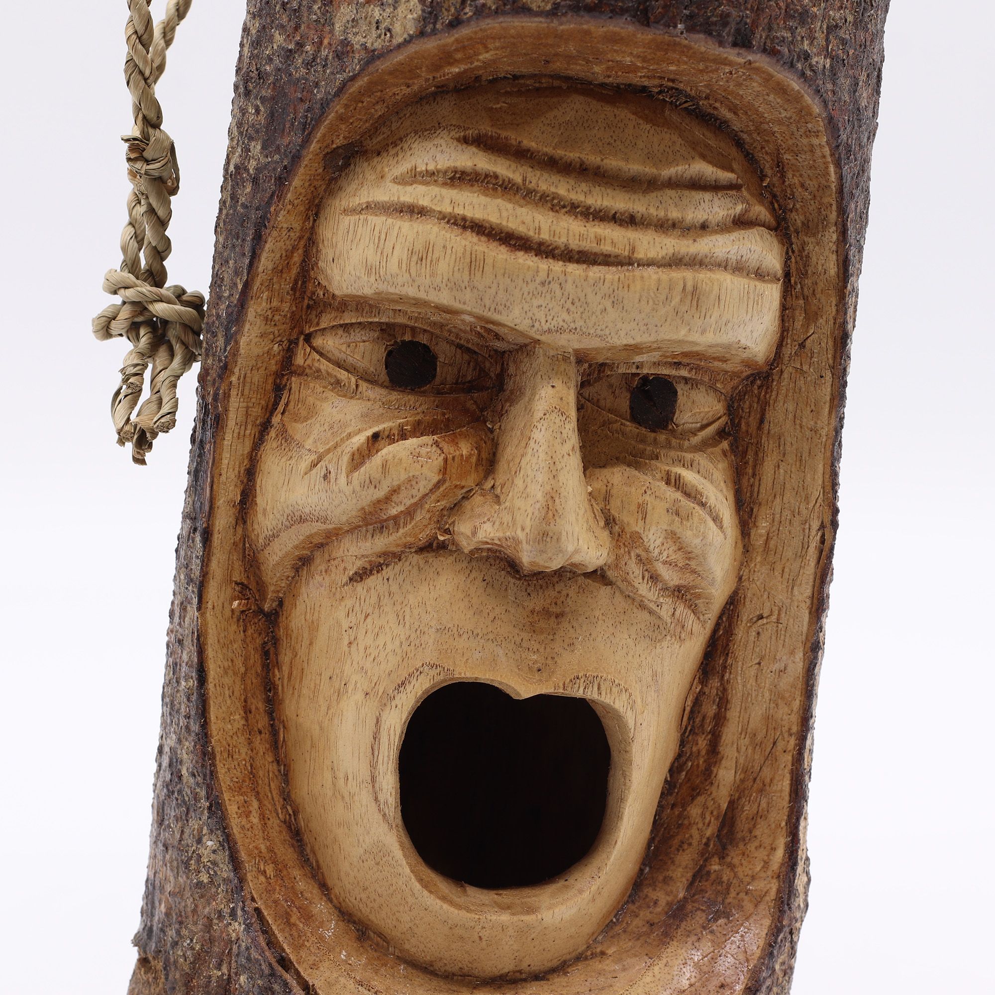 Cara de tronco de árbol - Casa para pájaros - Viejo gruñón - Imagen 5