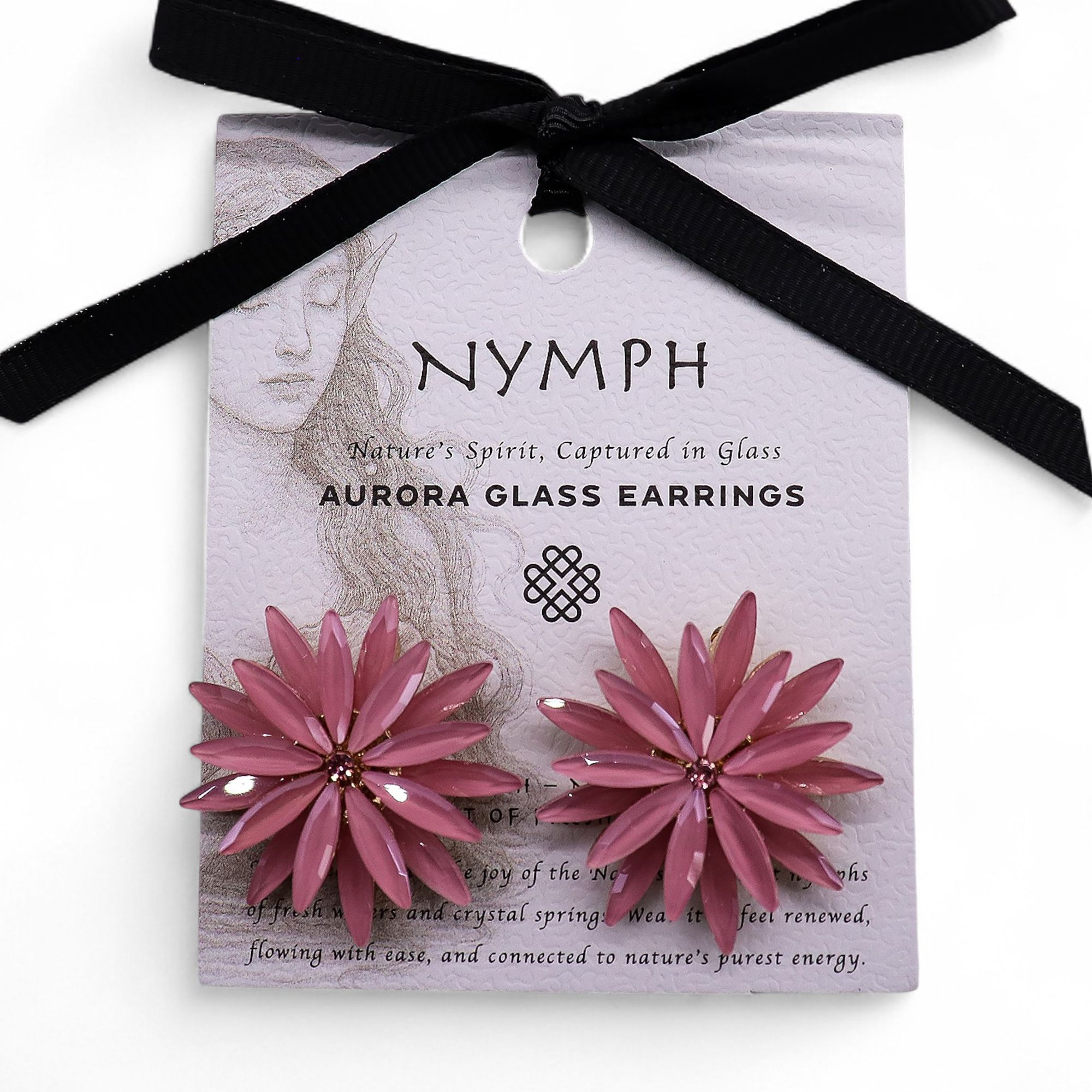 Pendientes de Cristal Vintage - Flores - Cuarzo Rosa - Imagen 6