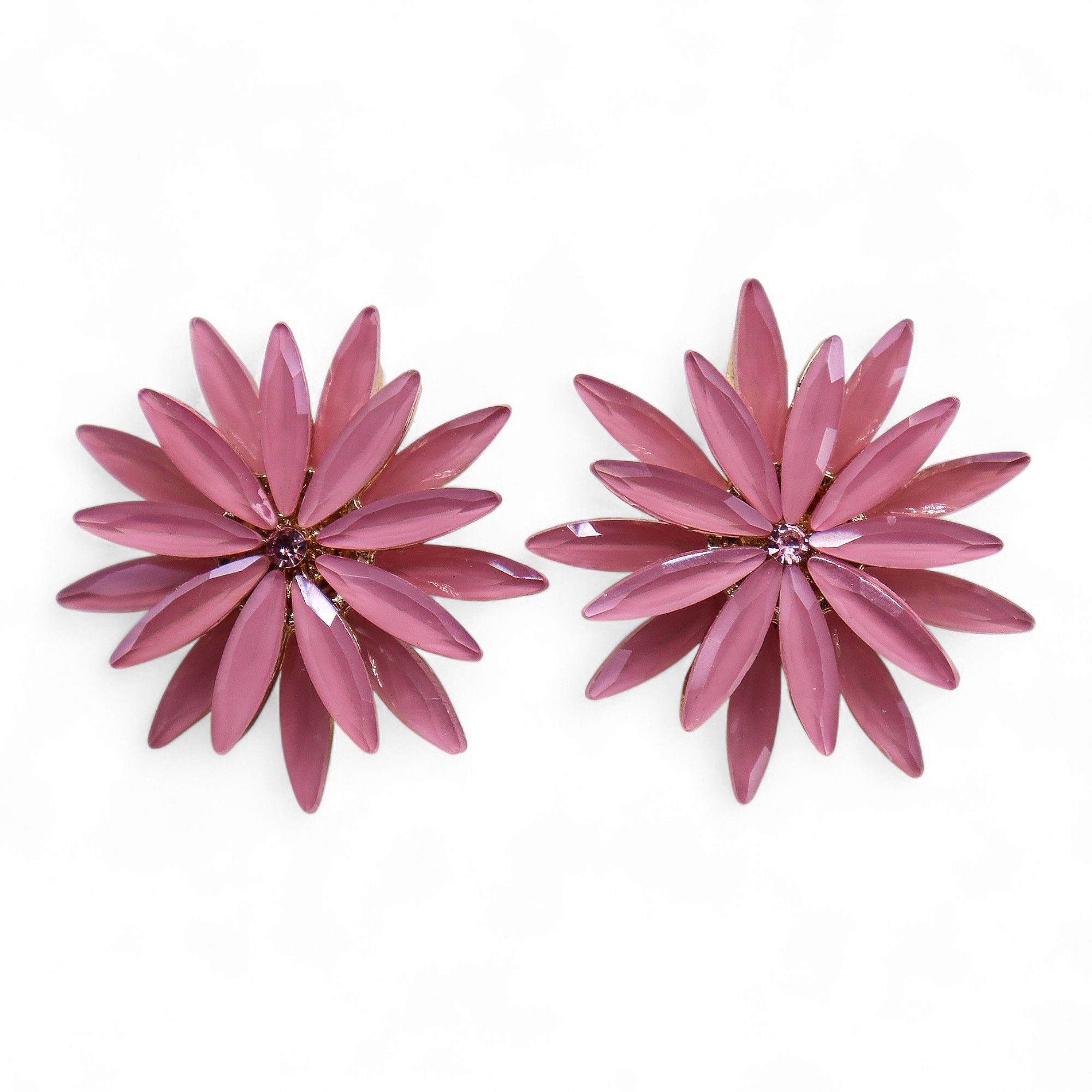 Pendientes de Cristal Vintage - Flores - Cuarzo Rosa - Imagen 5