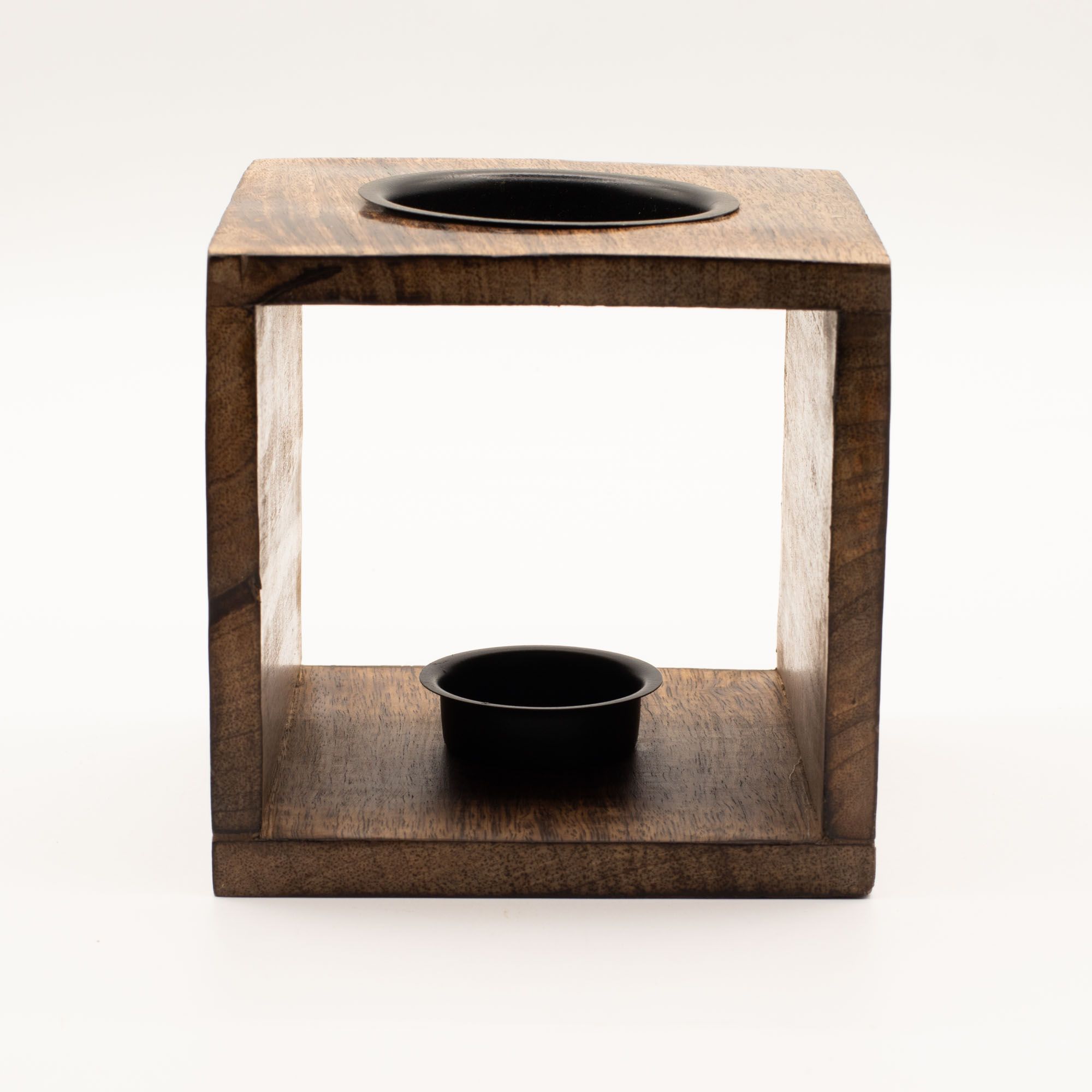 Gran quemador de aceite de madera de mango cuadrado - Árbol de la Vida - Imagen 2