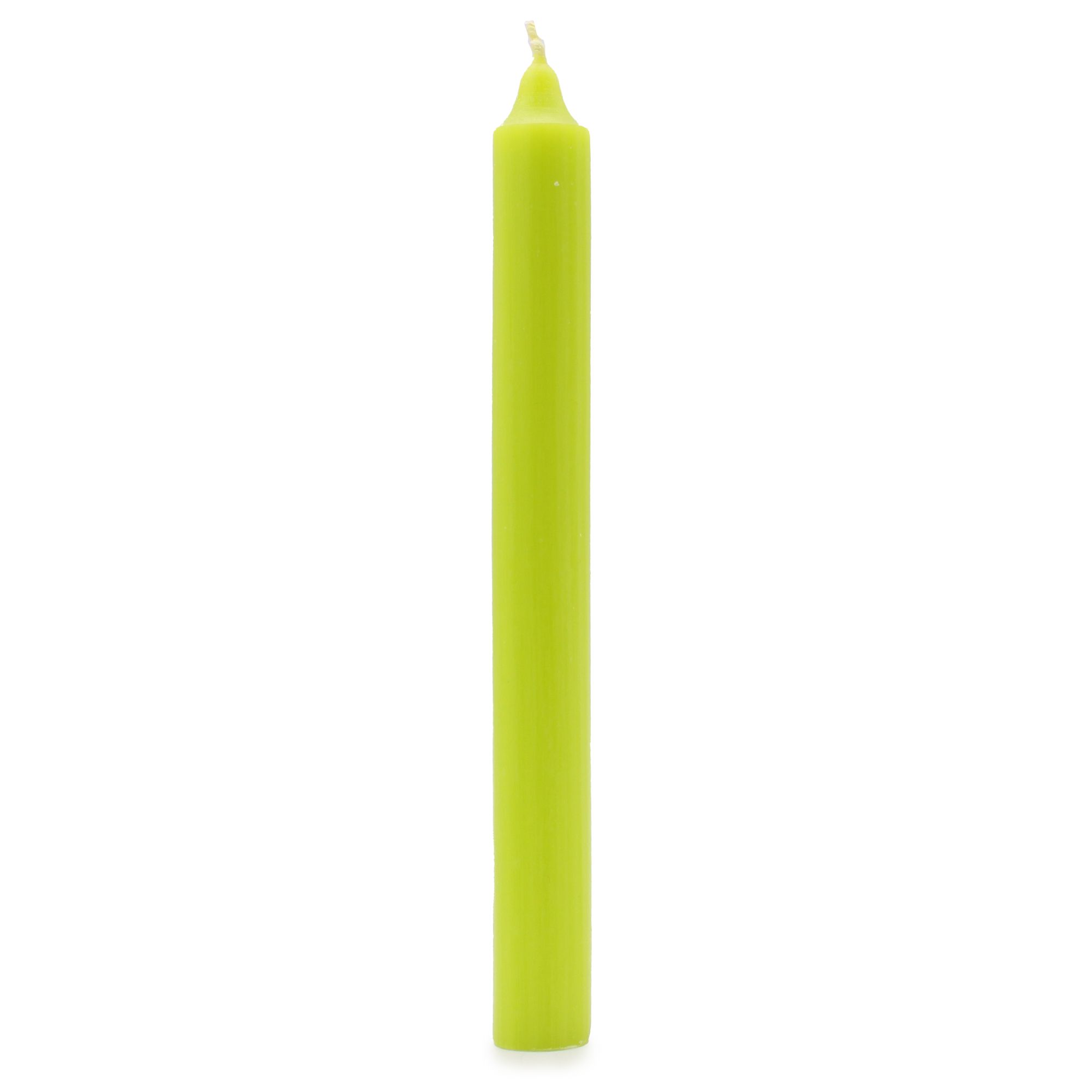 Velas a granel de color sólido - Verde lima rústico - Paquete de 10 - Imagen 4