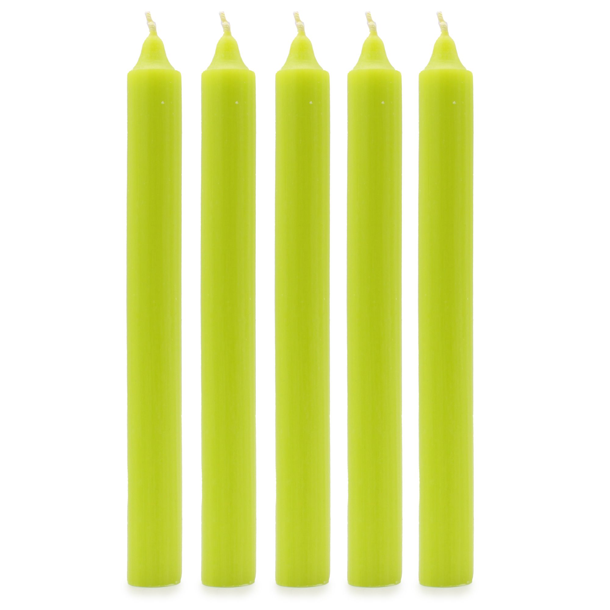 Velas a granel de color sólido - Verde lima rústico - Paquete de 10 - Imagen 2