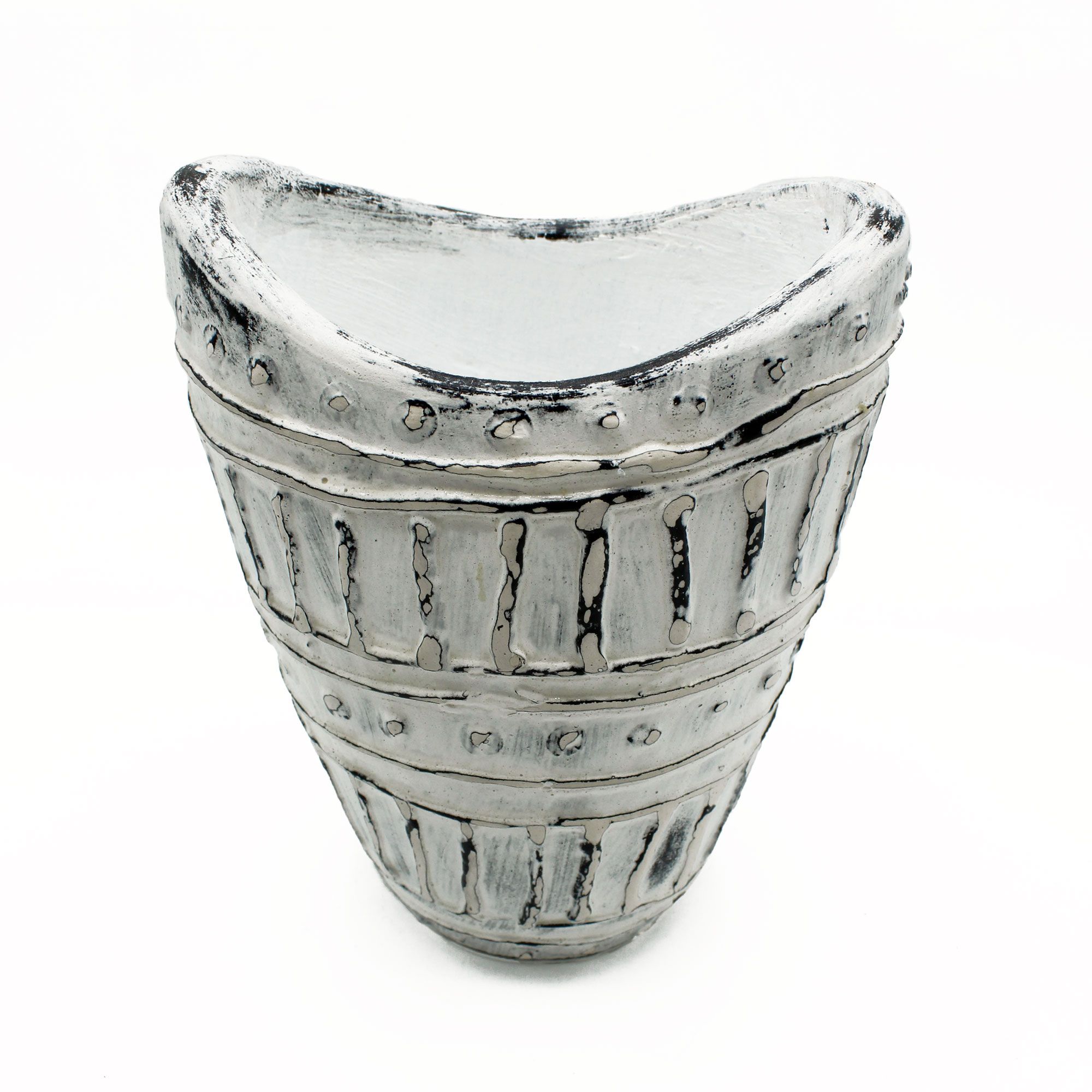 Jarrón con forma de cuello ancho - Crema 22cm - Imagen 3