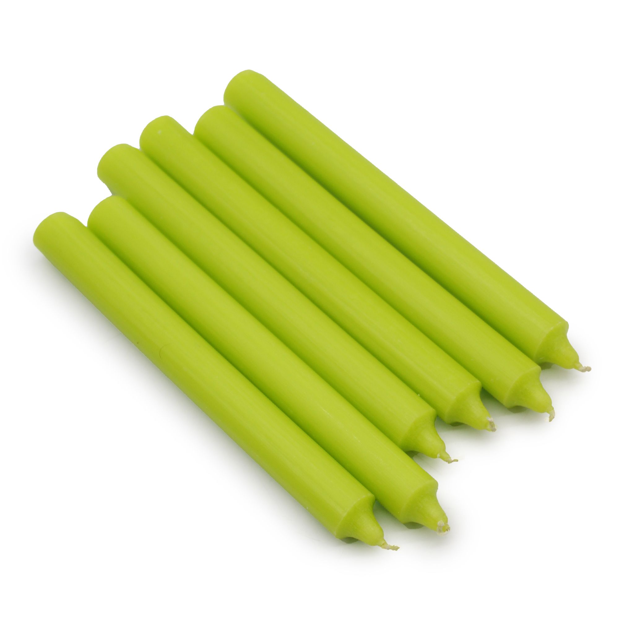 Velas a granel de color sólido - Verde lima rústico - Paquete de 10 - Imagen 3