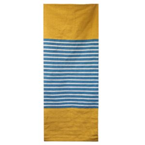 Alfombra India de Algodón - 70x170cm - Amarillo/ Azul