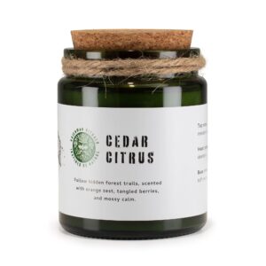 Vela de soja Greenman Woodwick - Cedro y Cítricos