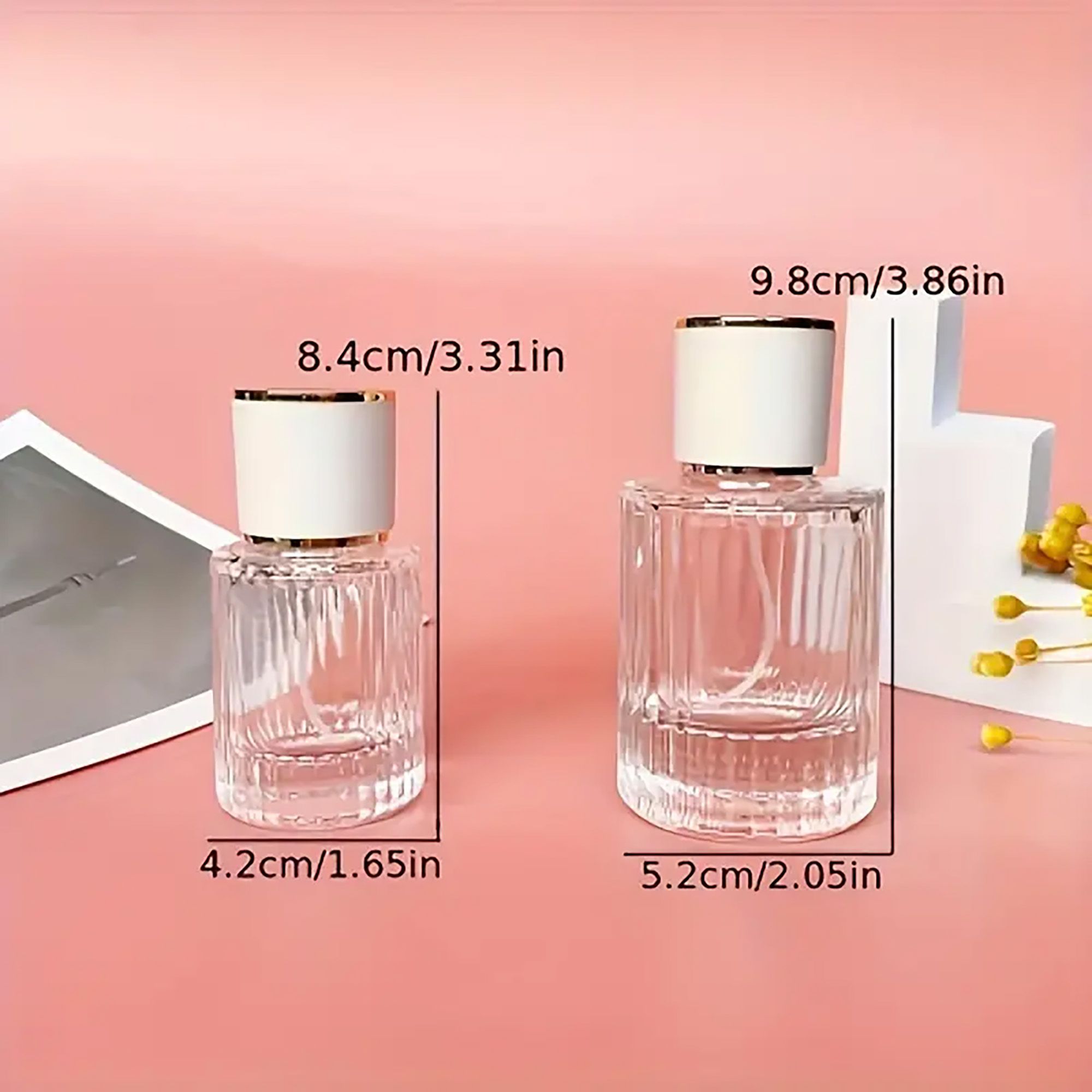 Frascos de vidrio para perfume con pulveridaor y tapa roja 30 ml - Imagen 8
