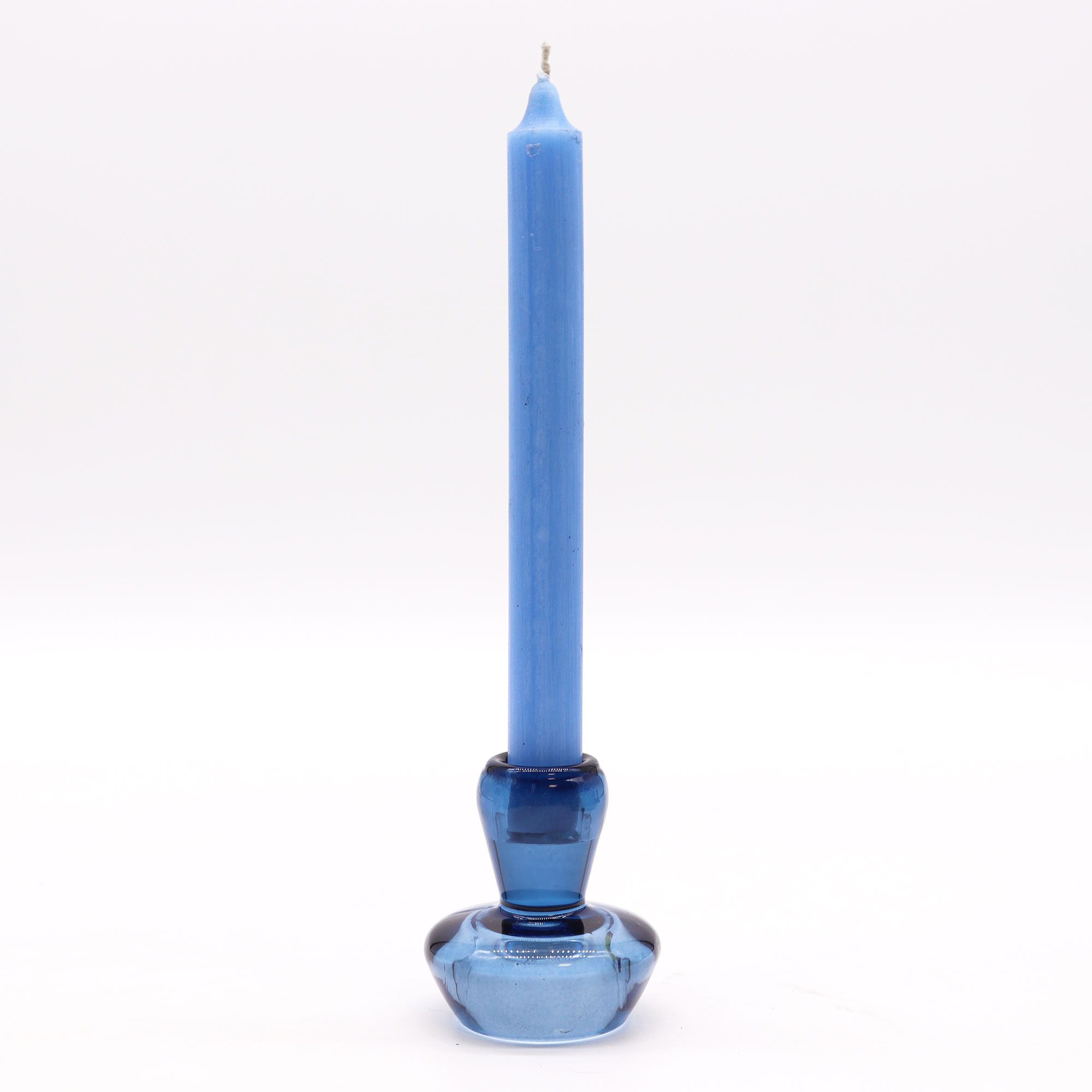 Portavelas reversible con diseño de seta para cena / vela de té - Azul real - Imagen 2